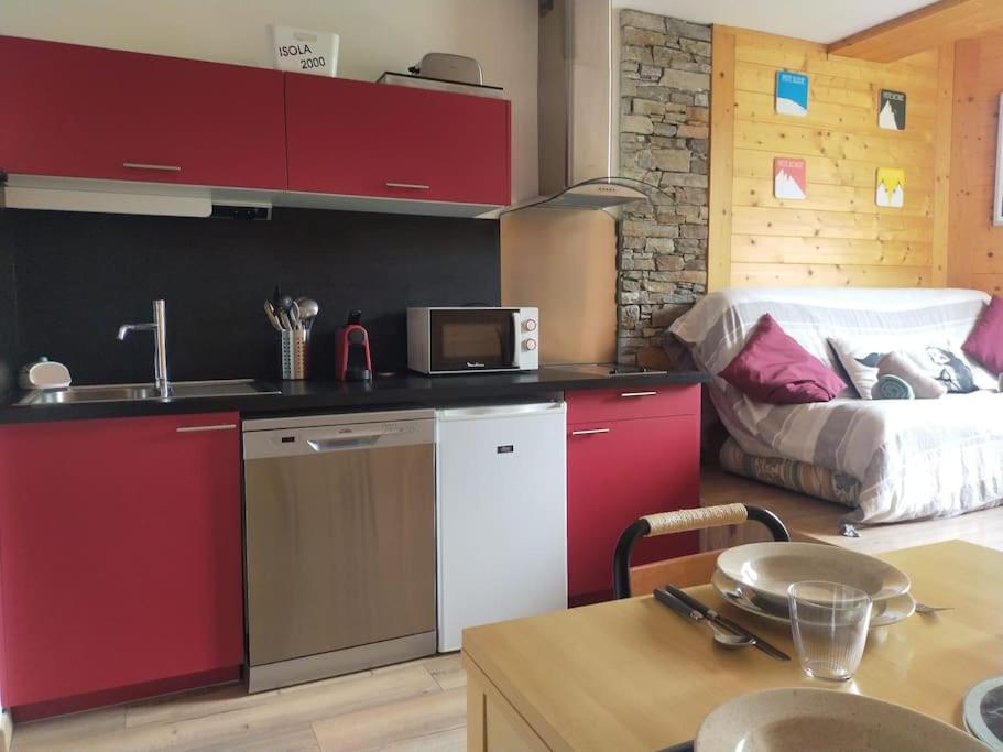 *Tout Confort*4 Pers*Centre Isola 2000 Dış mekan fotoğraf